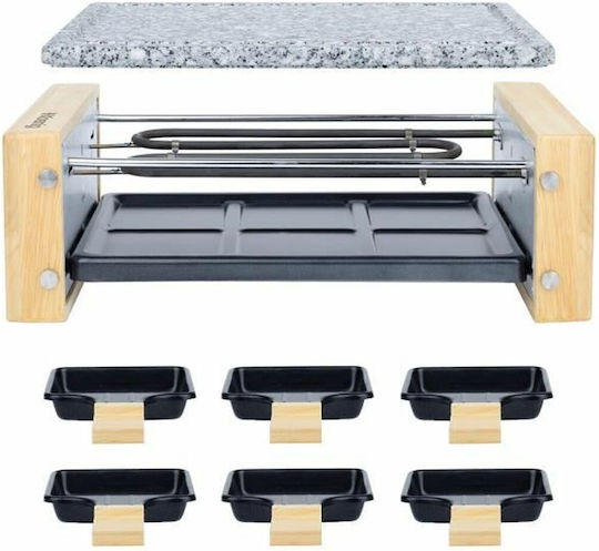 HKoenig Tabletop Electric Grill Raclette Smooth Plate 900W 29.5cmx19.5cmcm