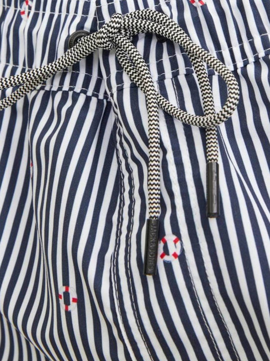 Jack & Jones Fiji Swim Small Stripes - Blue - 168957-12253240-navy
