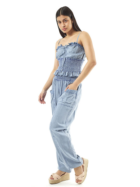 Damen Light Blue Set mit Hose