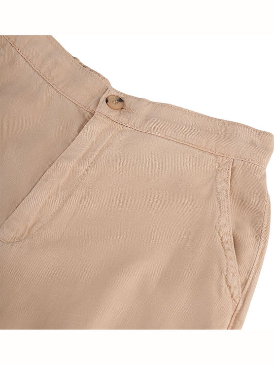 Women's Fabric Trousers Beige