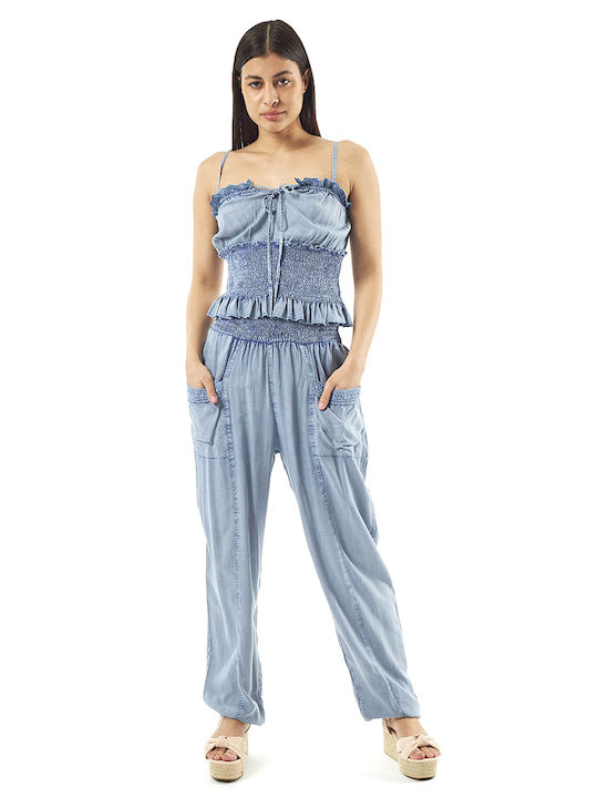 Damen Light Blue Set mit Hose