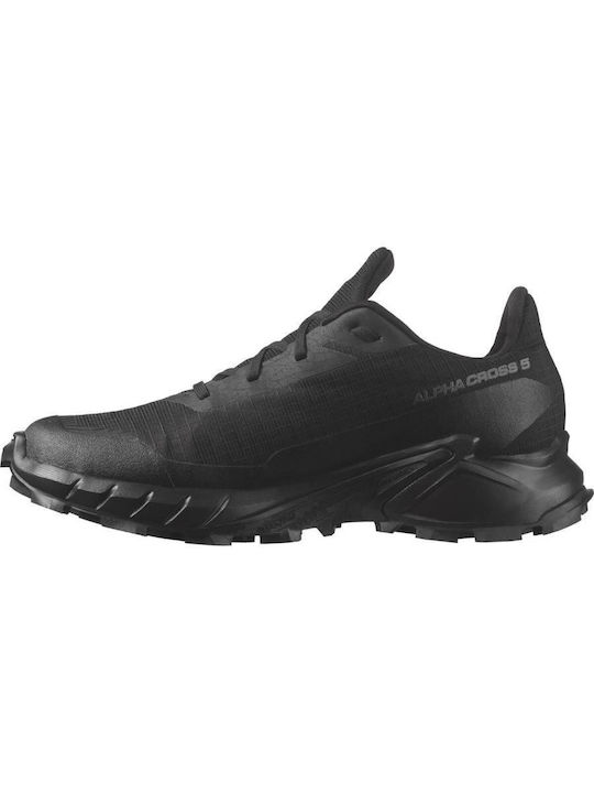 Salomon Alphacross 5 Sport Shoes Trail Running Waterproof with Gore-Tex Membrane Black / Ebony