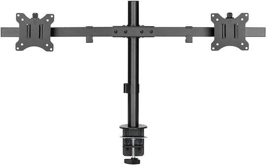 Goobay Stand Desk Mounted for 2 Monitors up to 32" with Arm (59394)
