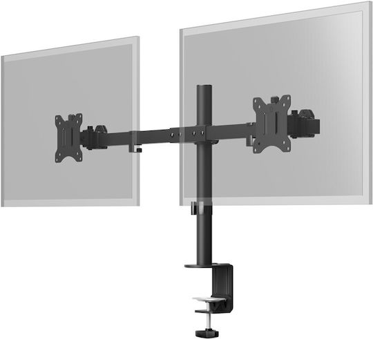 Goobay Stand Desk Mounted for 2 Monitors up to 32" with Arm (59394)