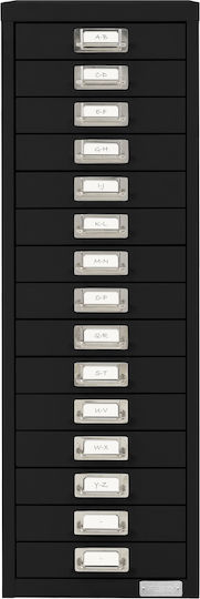 Filing Cabinet With 15 Drawers 28x38x87 Cm Black Metallic Design Ml Filing Cabinet With 15 Drawers 28x38x87 Cm Black Metallic Design Ml