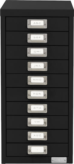 Filing Cabinet With 10 Drawers 28x38x60 Cm Black Metallic Design Ml Filing Cabinet With 10 Drawers 28x38x60 Cm Black Metallic Design Ml