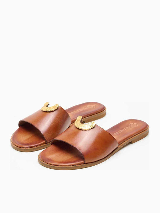 Sandale Casual Damă Din Piele Tabac Maro
