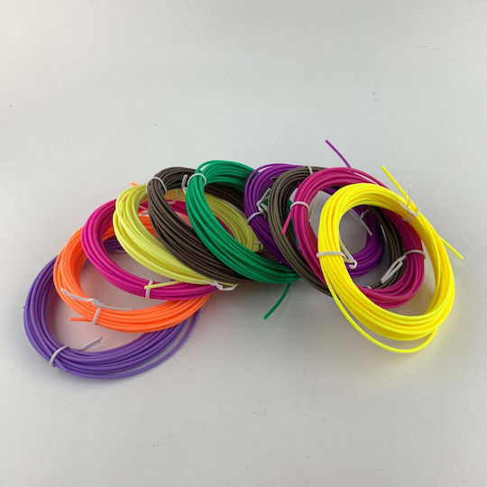 Set of threads/adhesives 10 X 5m For 3d Pencil, 50 Meters - Colorful