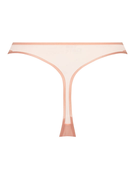 Hunkemöller Γυναικείο String με Δαντέλα Peach Parfait