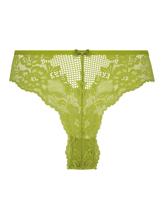 Hunkemöller Women's Brazil with Lace Bean Green