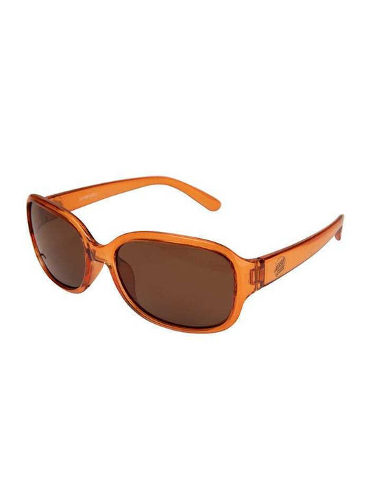 Santa Cruz Women's Sunglasses with Brown Tartaruga Plastic Frame and Brown Lens