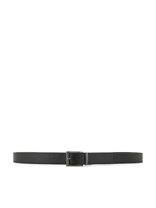Emporio Armani Ανδρική Ζώνη Μαύρη