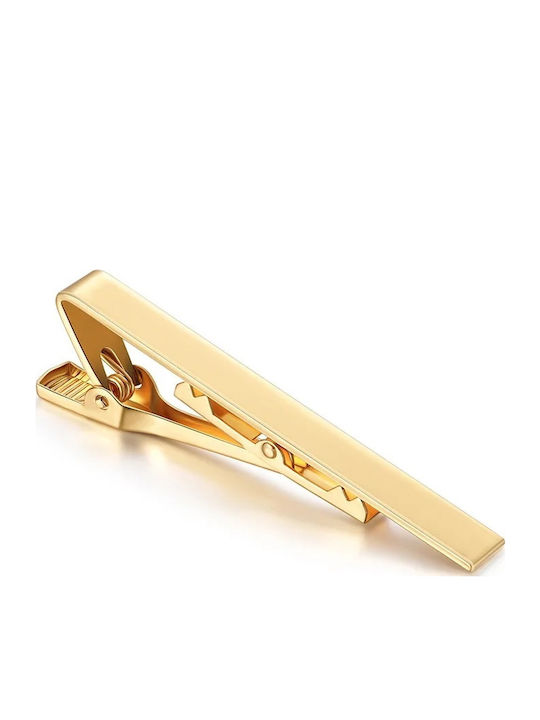 Legend Accessories Clip Γραβάτας από Ασήμι σε Χρυσό χρώμα