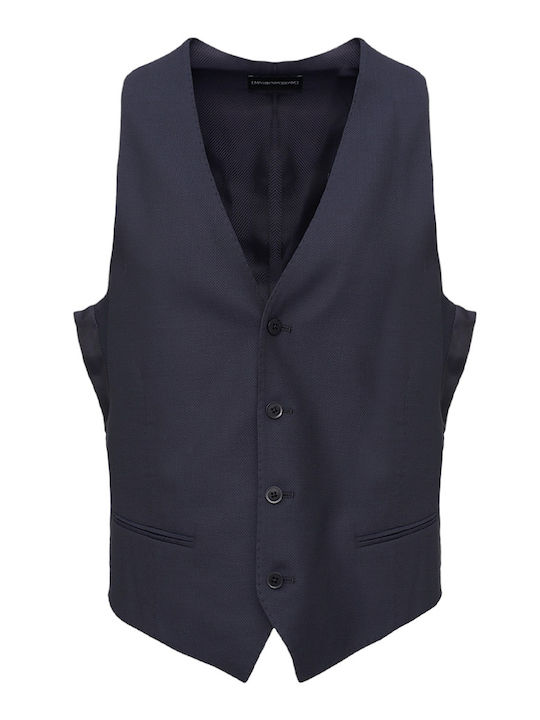 Men's Winter Suit with Vest Dark Blue
