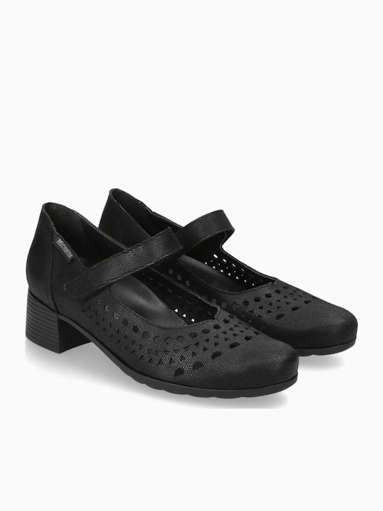 Lederne Damen Ballerinas in Schwarz Farbe