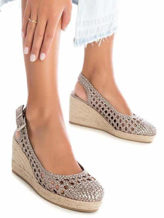 Xti Damenplattformen im Espadrilles-Stil Silber