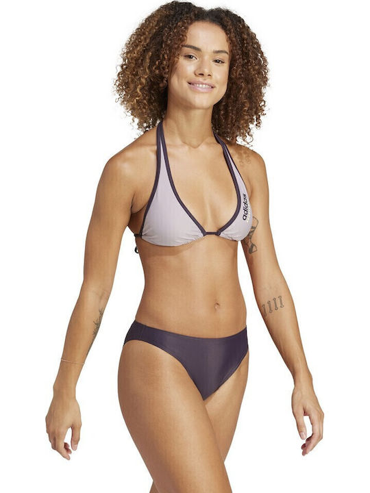 Padded Sportswear Neckholder Set Bikini Τριγωνάκι Γκρι