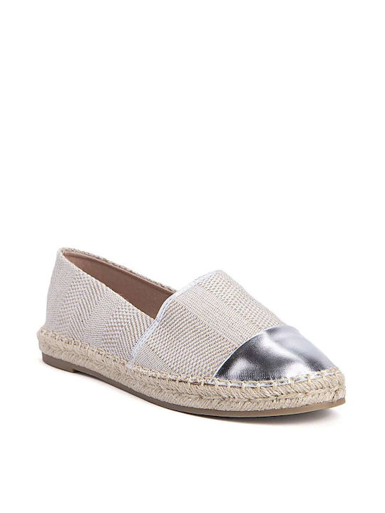 Keep Fred Women's Synthetic Leather Espadrilles Silver