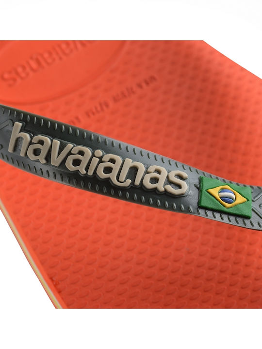 Джапанки Havaianas Brasil с лого - Orange 4110850