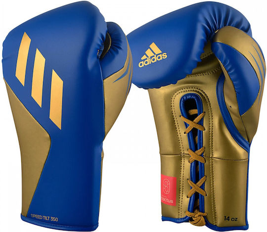 Adidas Speed Tilt 350 mănuși de box cu cordon Adidas Spd350tg - albastru - auriu
