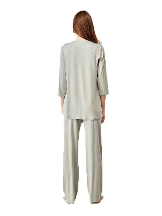 Pyjama Catherine S Schwangerschaft - Stillen Pyjamas In Grün Schatten