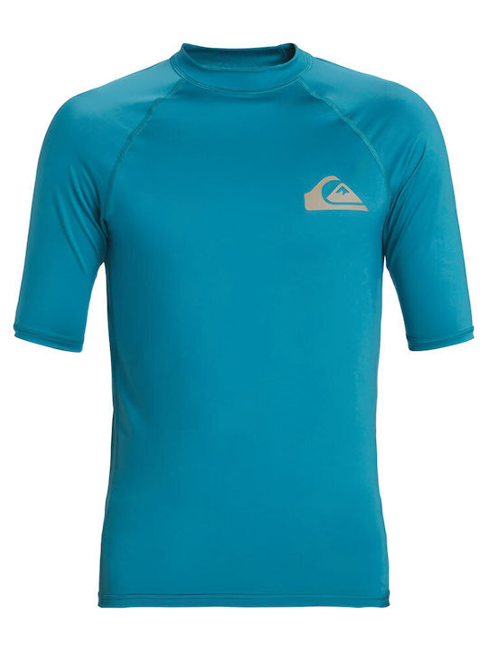 Quiksilver Ανδρική Κοντομάνικη Αντηλιακή Μπλούζα Μπλε