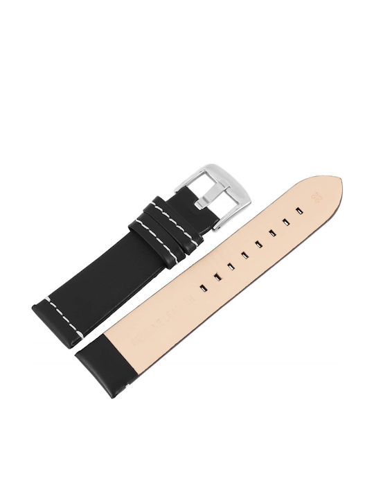 Steinmeister Δερμάτινο Λουράκι Μαύρο 20mm