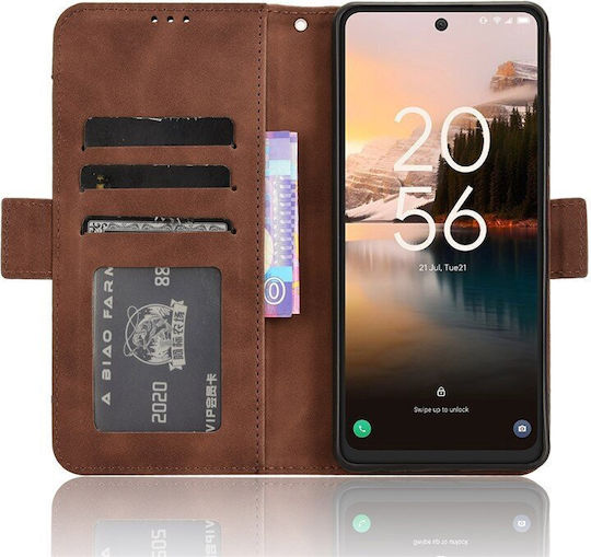 Book Δερματίνης / Πλαστικό / Σιλικόνης Καφέ (TCL 40 NXTPAPER 4G)
