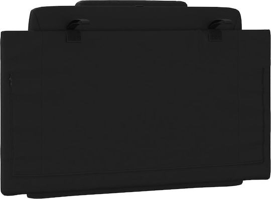 vidaXL LED-Kopfkissen für Kopfteil aus Kunstleder Schwarz 80 x 49 cm