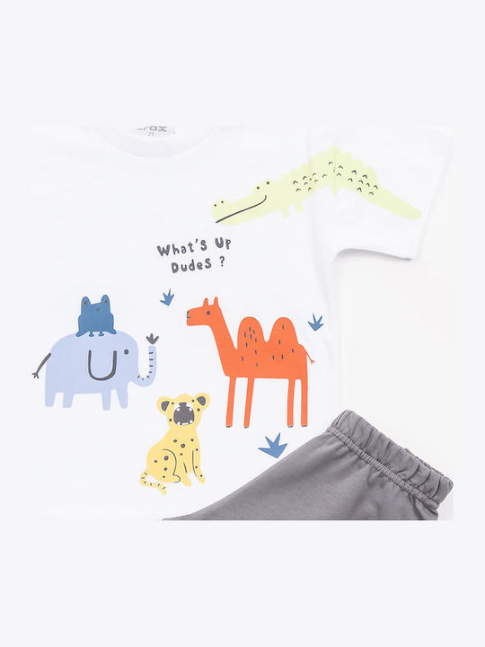 Trax Kids Set With White Shorts 2 Pieces Trax Kids Set With White Shorts 2 Pieces