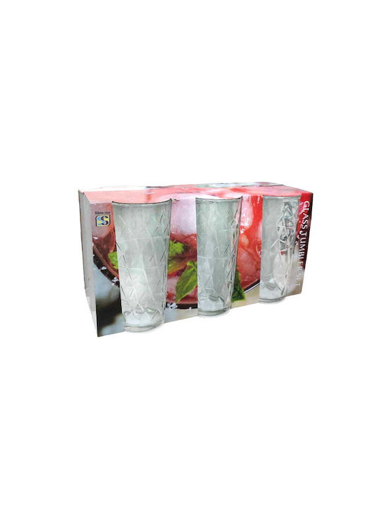 Set of Glasses Water made of Glass 6pcs