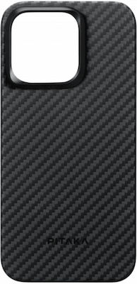 Pitaka Back Cover Metallic 1.6mm Black (iPhone 15 Pro Max)