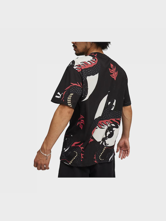 Puma T-shirt Bărbătesc cu Mânecă Scurtă Negru