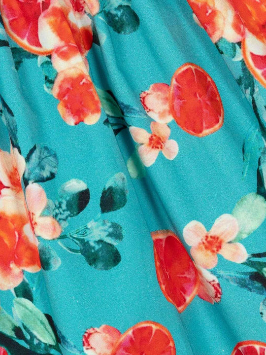 Rochie Fete Fără Mâneci Floral Eșarfe