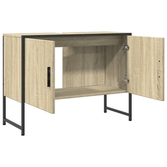 vidaXL Waschtisch ohne Waschbecken L80xB33xH60cm Sonoma Oak