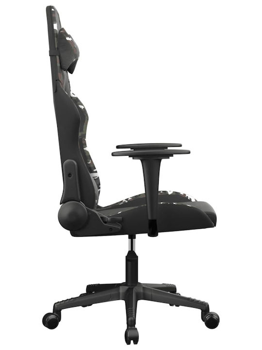 vidaXL 345433 Καρέκλα Gaming Δερματίνης με Ρυθμιζόμενα Μπράτσα Μαύρο / Παραλλαγή