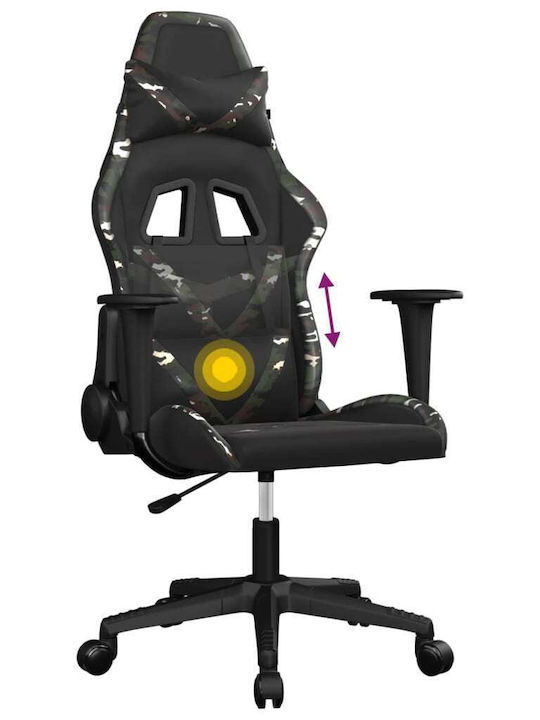 vidaXL 345433 Καρέκλα Gaming Δερματίνης με Ρυθμιζόμενα Μπράτσα Μαύρο / Παραλλαγή
