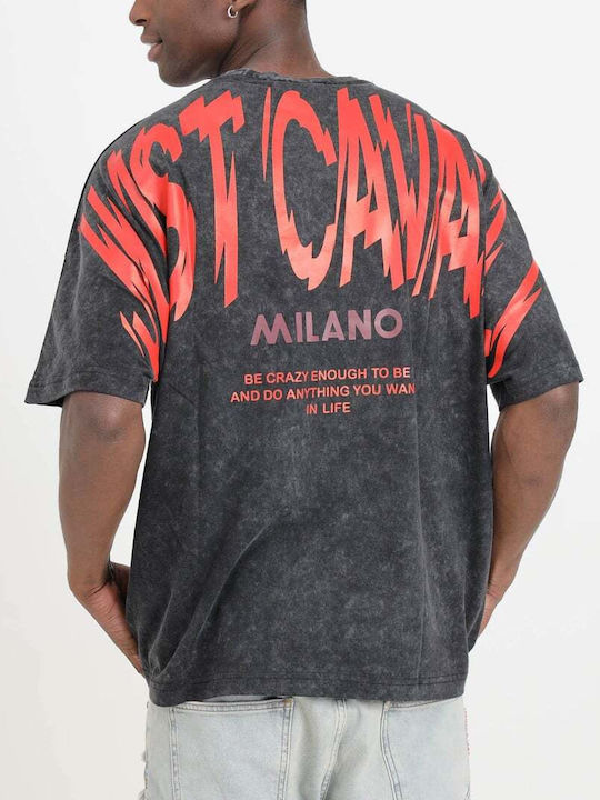 Just Cavalli Ανδρικό T-shirt Κοντομάνικο Γκρι