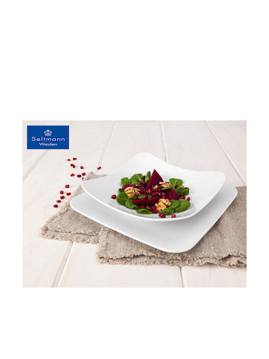 Fine Plate Shallow White with Diameter 22cm 6pcs