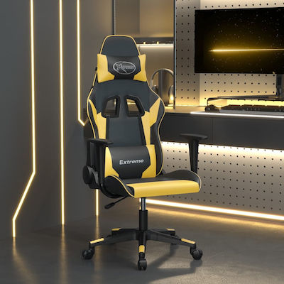 vidaXL 345447 Gaming Chair with Adjustable Arms Black / Yellow