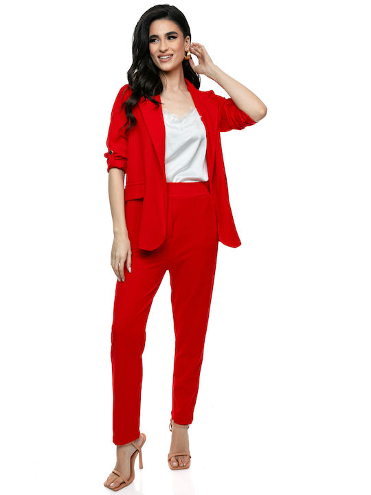 RichgirlBoudoir Γυναικείο Κόκκινο Κοστούμι σε Loose Εφαρμογή