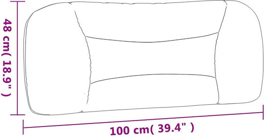 vidaXL Stoff-Kopfstütze Für Betten Helle Graue Farbe 100x48cm