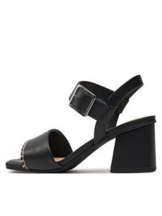 Clarks Piele Sandale dama in Culorea Negru