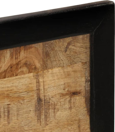 vidaXL Badezimmerspiegel aus Massivholz mit Regal 80x55cm Braun