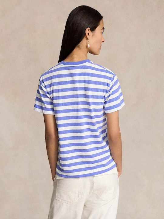 Ralph Lauren Bear Women's T-shirt Striped Blue