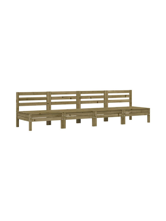 Canapea Cu Patru Locuri De Exterior Din Lemn 63x60x62,5cm