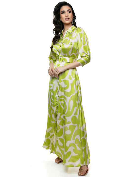 RichgirlBoudoir Καλοκαιρινό Maxi Σεμιζιέ Φόρεμα Πράσινο