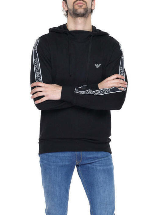 Emporio Armani Herren Sweatshirt mit Kapuze Schwarz