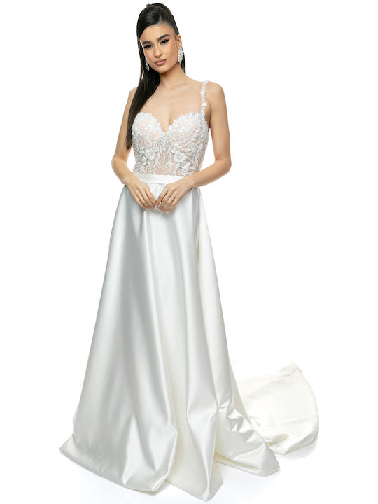 RichgirlBoudoir Maxi Νυφικό Φόρεμα Λευκό