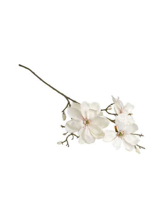 Magnolia Artificial Flower, White, 86cm